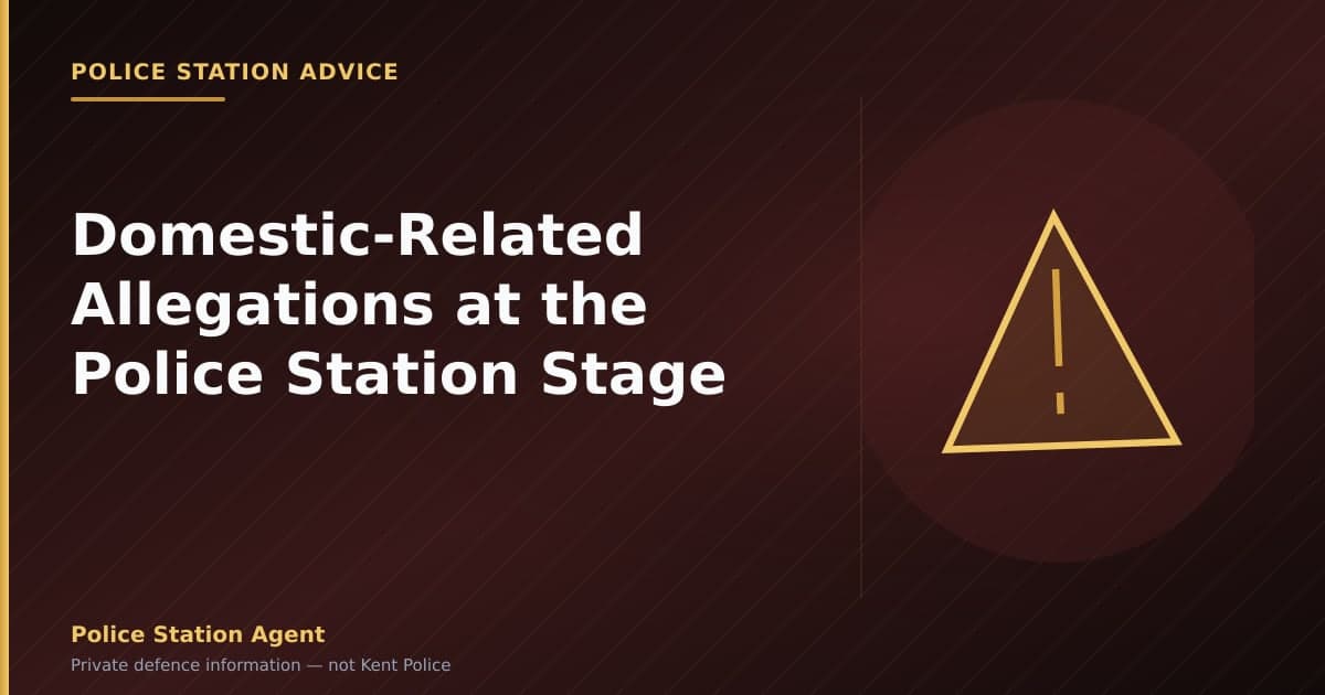 Domestic-Related Allegations at the Police Station Stage