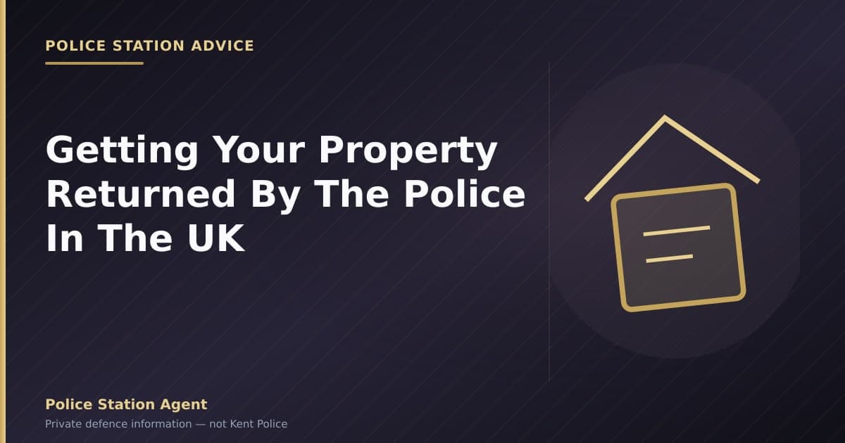 Getting Your Property Returned By The Police In The UK
