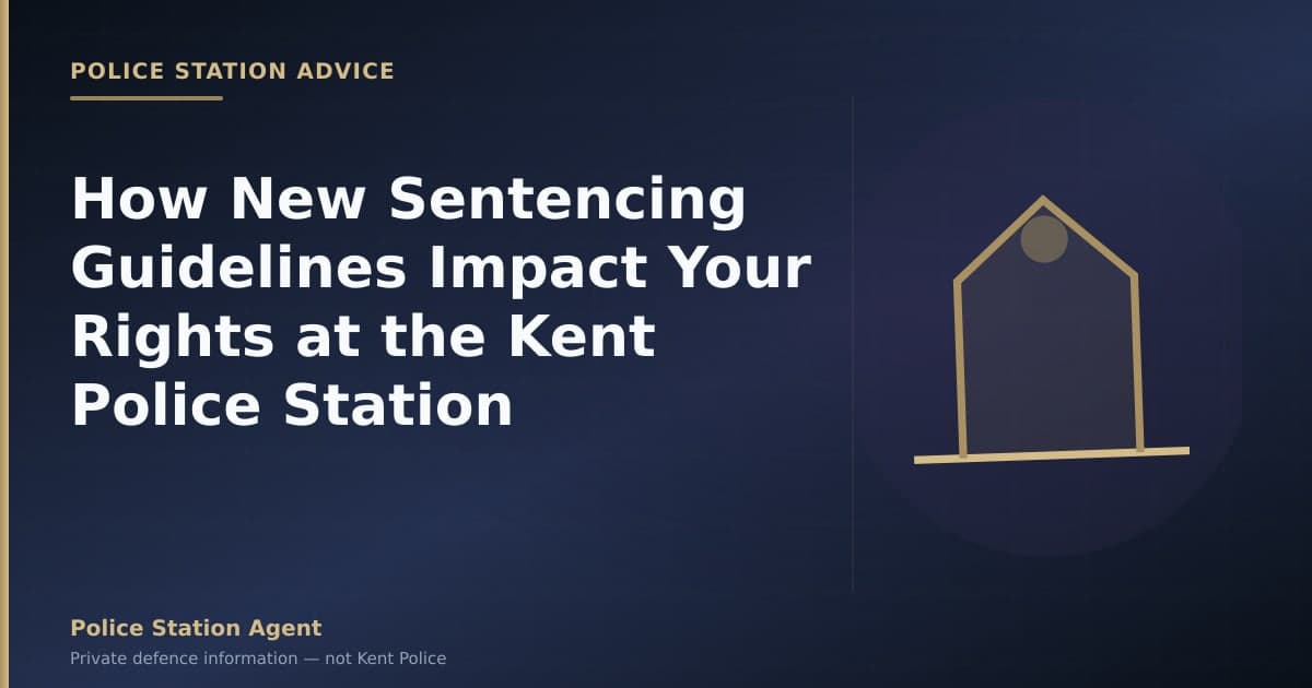 How New Sentencing Guidelines Impact Your Rights at the Kent Police Station