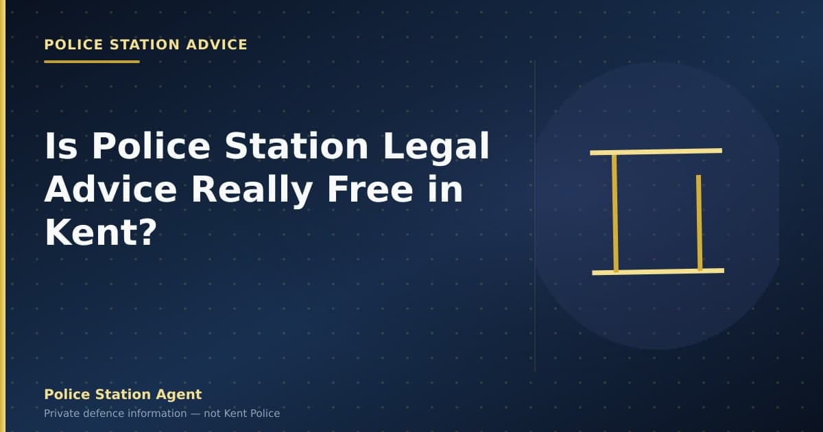 Is Police Station Legal Advice Really Free in Kent?