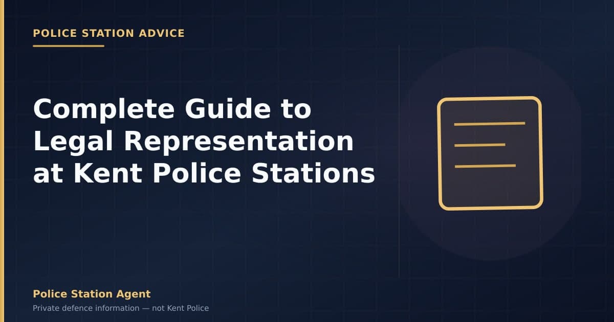 Complete Guide to Legal Representation at Kent Police Stations