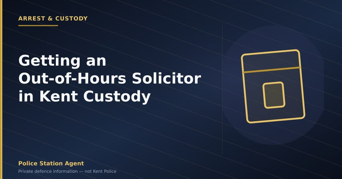 Getting an out-of-hours solicitor in Kent custody at night or weekend