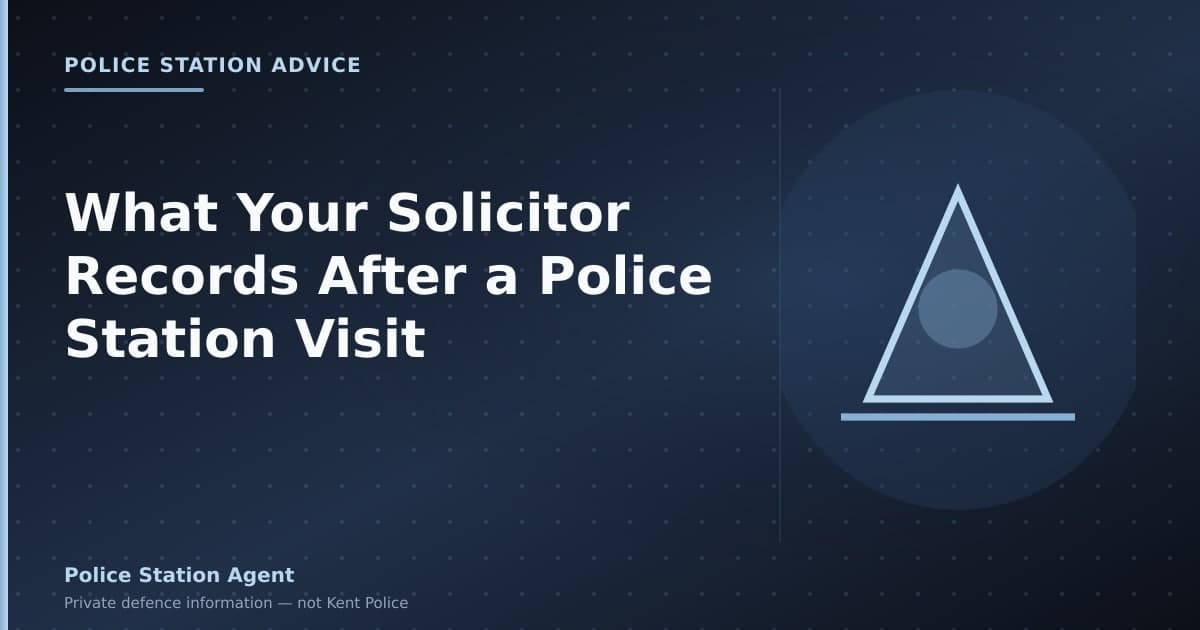 What Your Solicitor Records After a Police Station Visit
