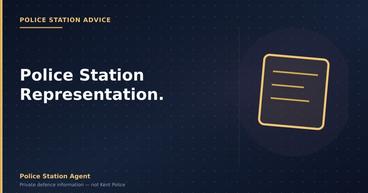 Police Station Representation.
