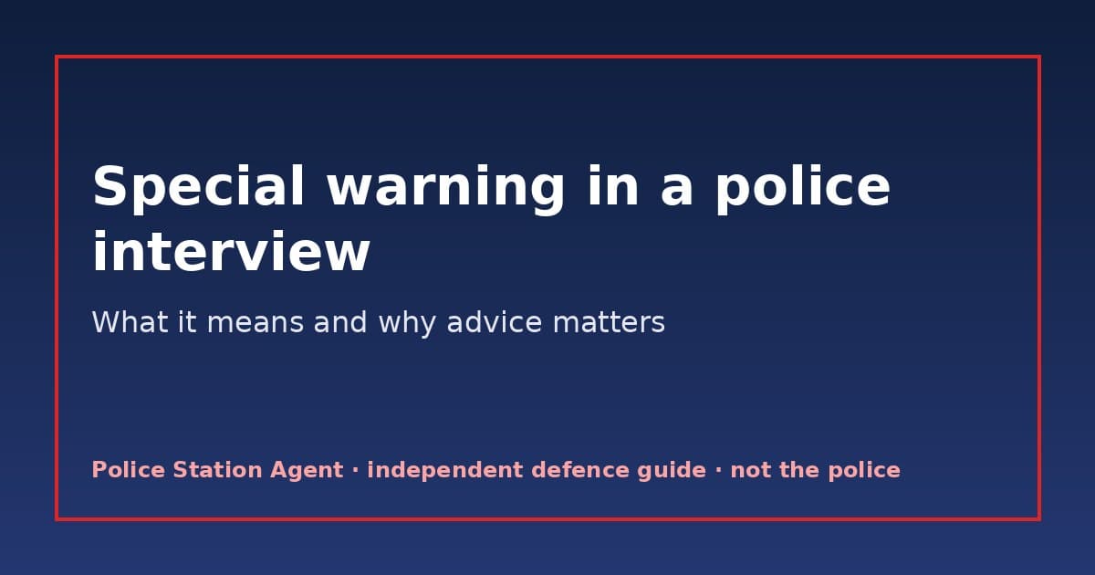 Special warning in a police interview explained