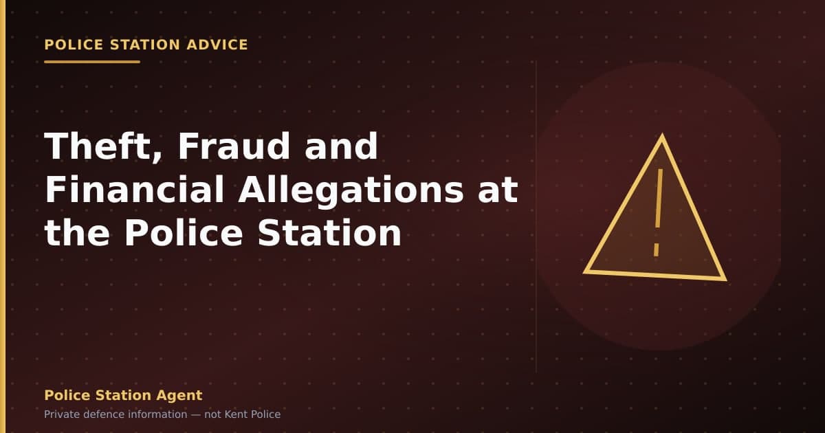 Theft, Fraud and Financial Allegations at the Police Station