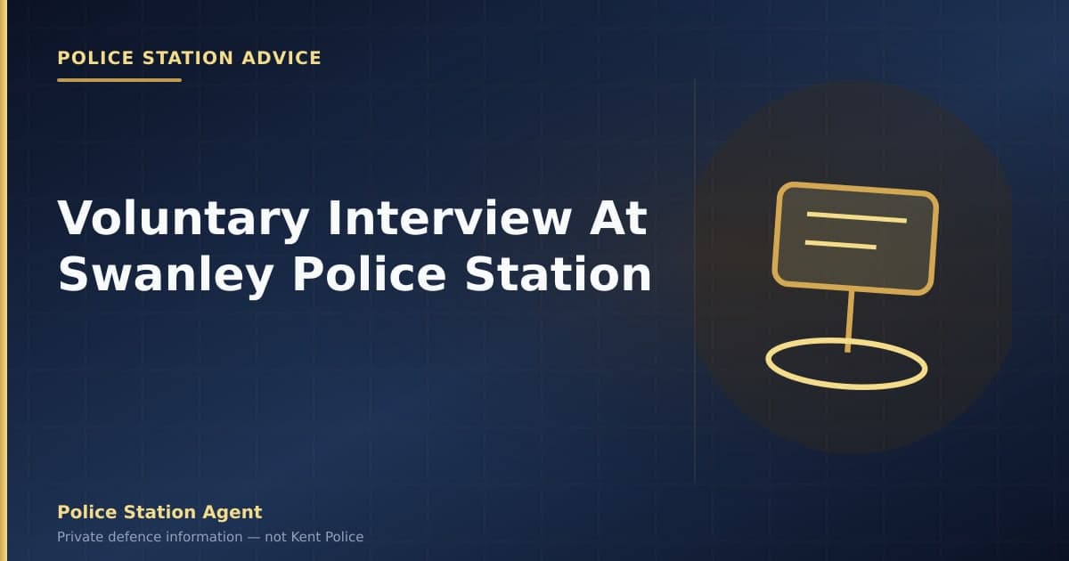 Voluntary Interview At Swanley Police Station