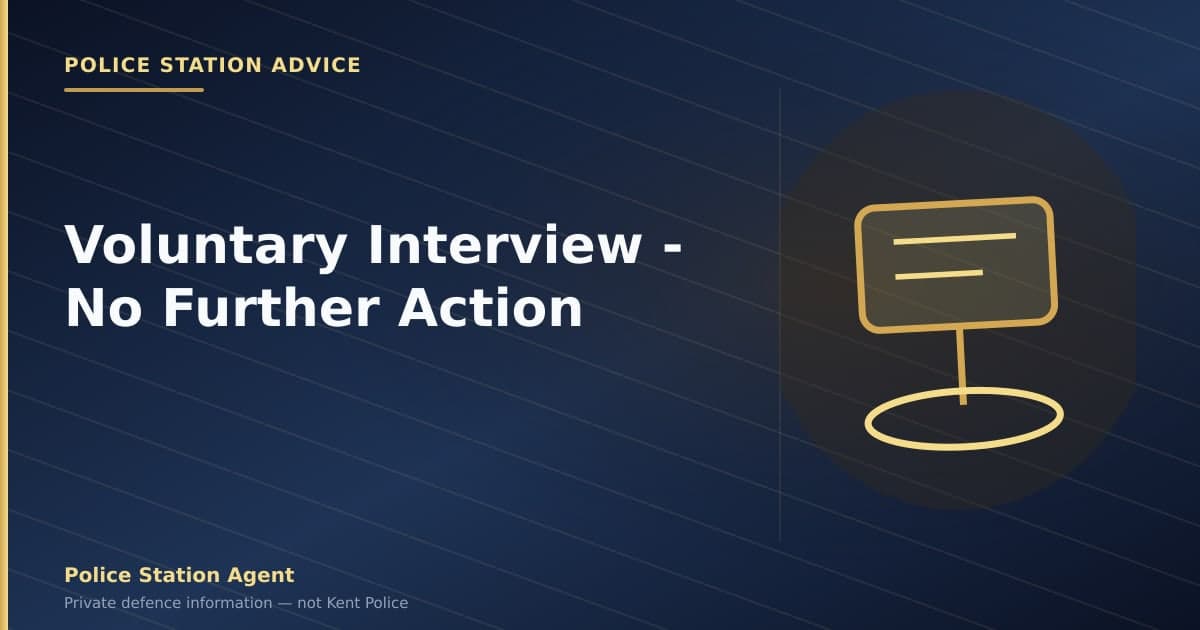 Voluntary Interview - No Further Action