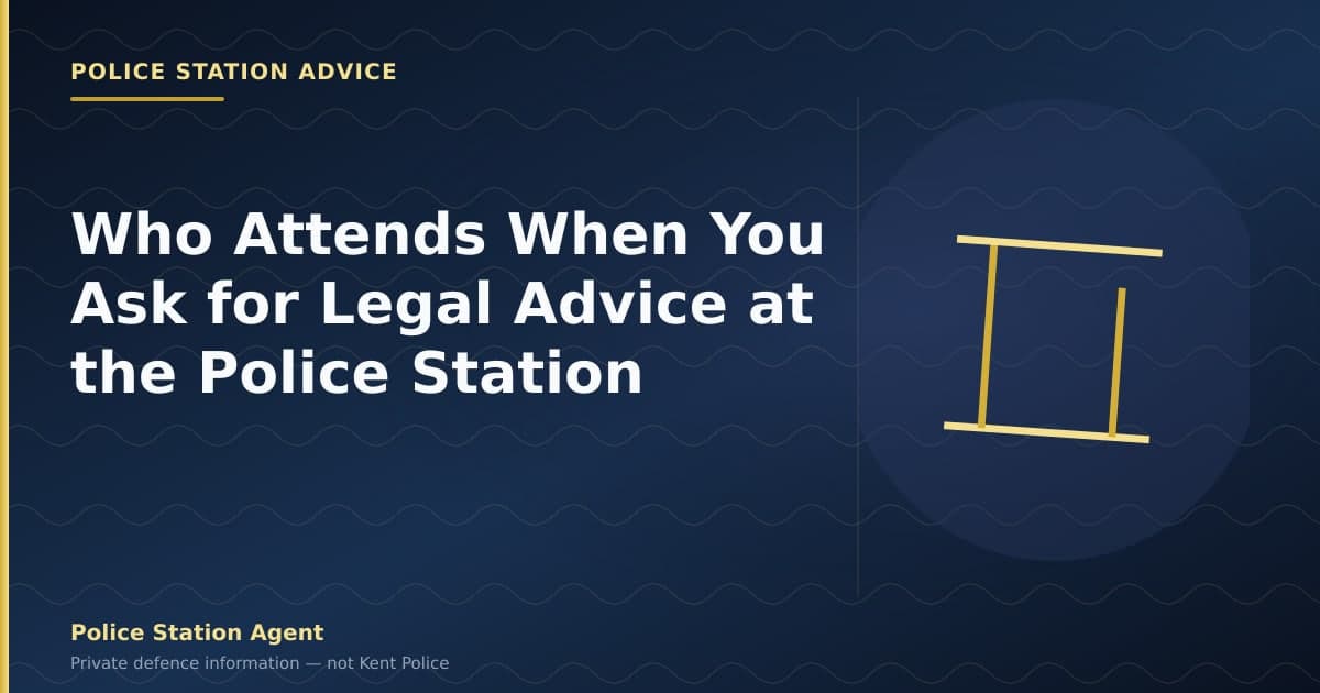 Who attends when you ask for legal advice at the police station
