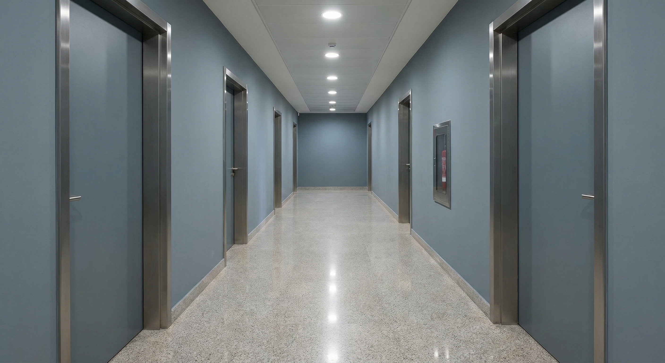 Neutral interior representing police investigation setting