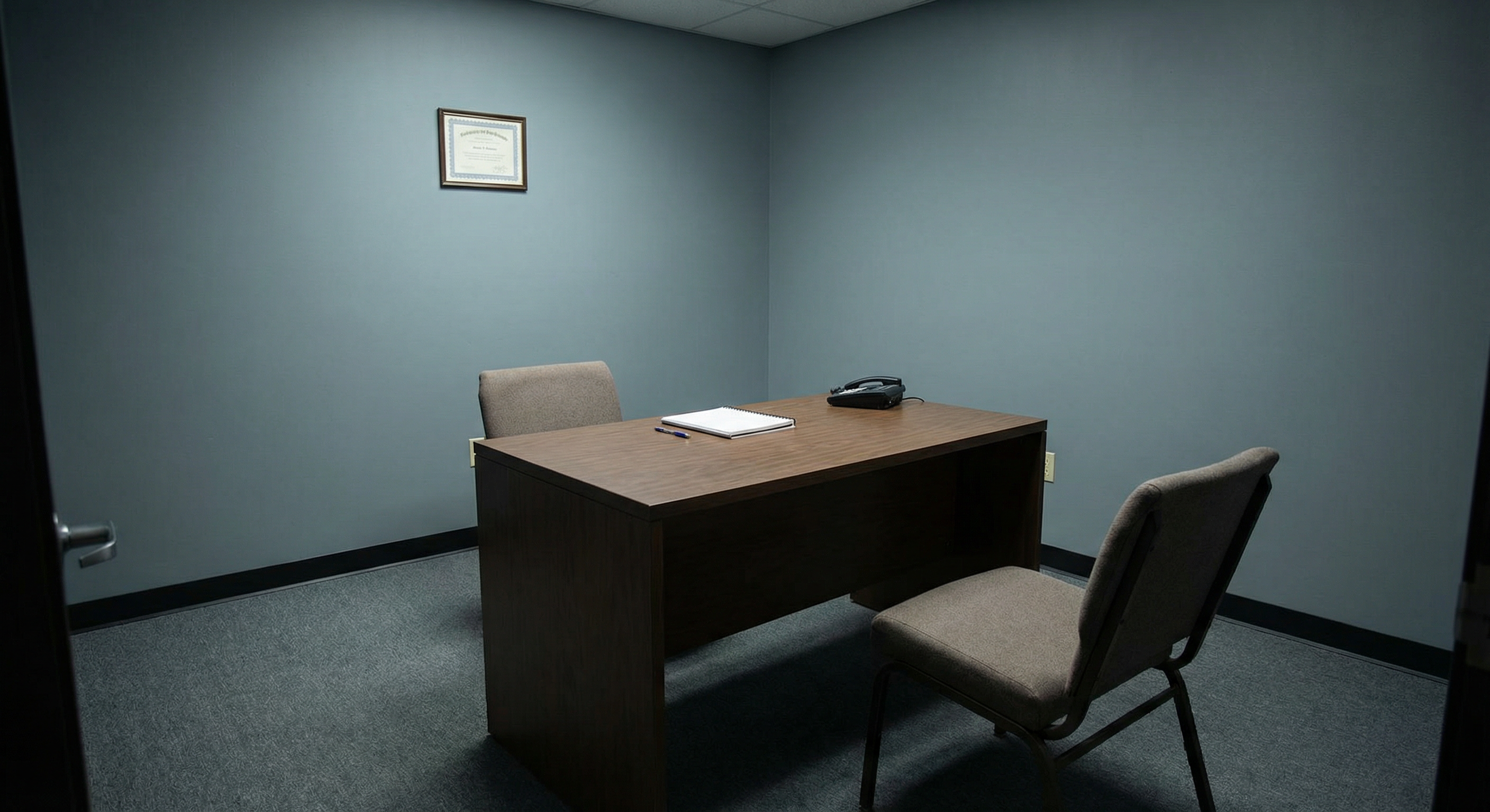 Interview room used during public order investigations