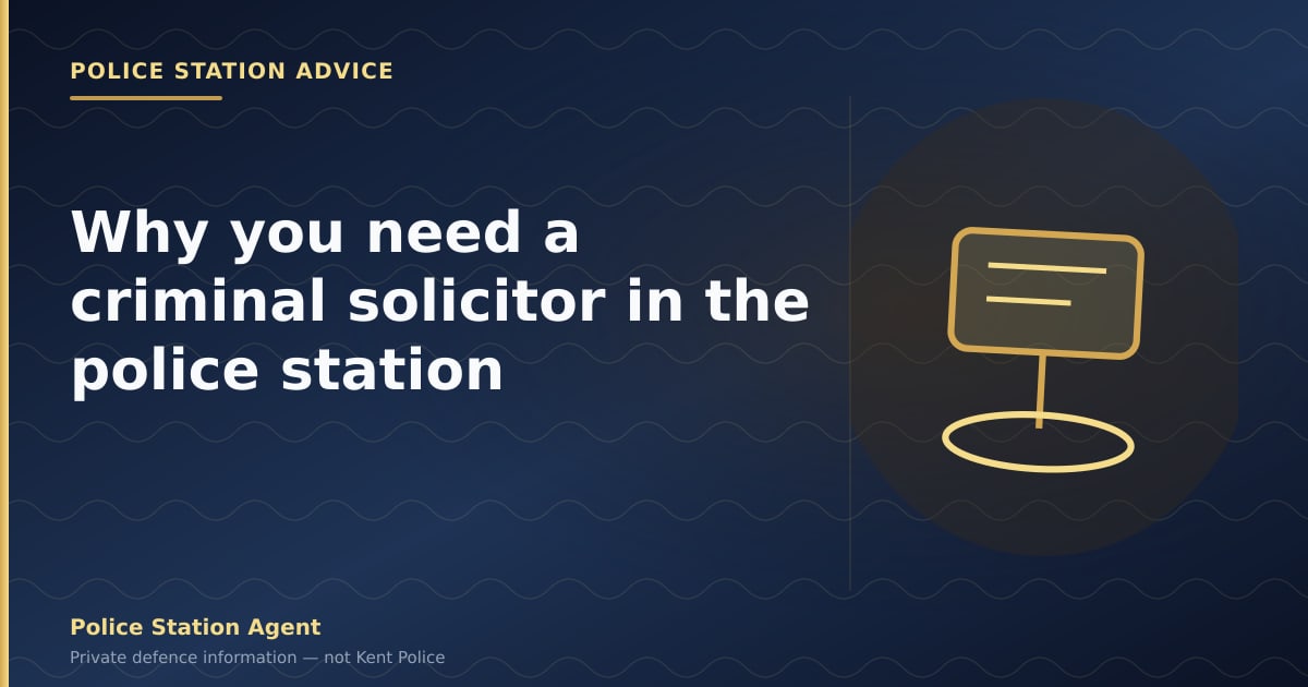 Why you need a criminal solicitor in the police station