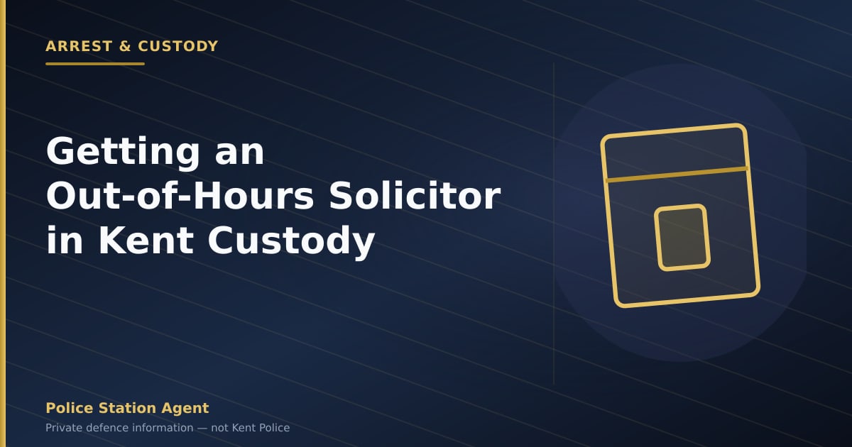 Getting an out-of-hours solicitor in Kent custody at night or weekend