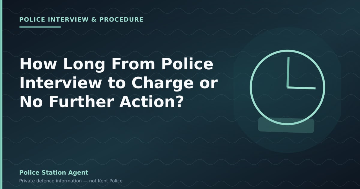Timescales from police interview to charge or no further action