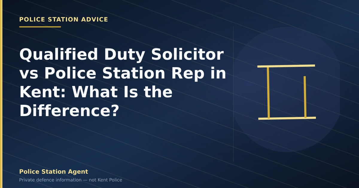Qualified duty solicitor versus police station representative in Kent