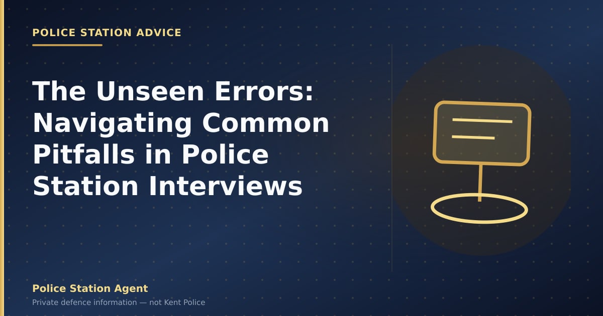 The Unseen Errors: Navigating Common Pitfalls in Police Station Interviews